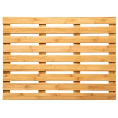 5 five simply smart 5Five Badmat van bamboe, 50 x 68 cm, antislip, vochtbestendig, gemakkelijk te onderhouden, badkameraccessoire 5 five simply smart 5Five Badmat van bamboe, 50 x 68 cm, antislip, vochtbestendig, gemakkelijk te onderhouden, badkameraccessoire