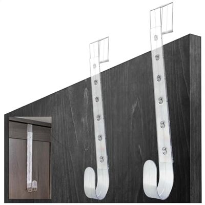 com-four ® 2 x verstelbare deurhaken van kunststof Veelzijdige haken voor het ophangen van kransen en decoratieve jassen, eenvoudige installatie zonder boren com-four ® 2 x verstelbare deurhaken van kunststof Veelzijdige haken voor het ophangen van kransen en decoratieve jassen, eenvoudige installatie zonder boren