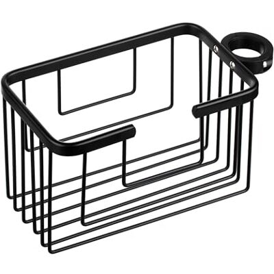 TATAY 6604901 Doucheplank rechthoekig met haken voor stangen, anti-boren, 100% roestvrij aluminium, geanodiseerd aluminium, modern design, zwart, afmetingen 24 x 11,5 x 12,5 cm TATAY 6604901 Doucheplank rechthoekig met haken voor stangen, anti-boren, 100% roestvrij aluminium, geanodiseerd aluminium, modern design, zwart, afmetingen 24 x 11,5 x 12,5 cm