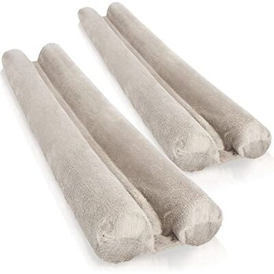 com-four ® Deurtochtstopper microvezel afdichting voor onderaan deur winddicht dubbele afdichting tocht- en geluidsbescherming (2 stuks, taupe) coupe-vent avec double joint protection contre les courants d'air et le bruit com-four ® Deurtochtstopper microvezel afdichting voor onderaan deur winddicht dubbele afdichting tocht- en geluidsbescherming (2 stuks, taupe) coupe-vent avec double joint protection contre les courants d'air et le bruit