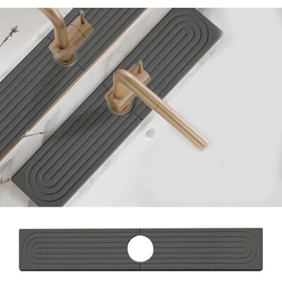 AOWVUTS 60 x 10 cm Keuken Badkamer Wastafel Kraan Matten Sneldrogende Diatomeeën Spatlappen Stenen Gootsteen Bay Super Absorberende Opbouw voor Aanrecht (D Grijs) AOWVUTS 60 x 10 cm Keuken Badkamer Wastafel Kraan Matten Sneldrogende Diatomeeën Spatlappen Stenen Gootsteen Bay Super Absorberende Opbouw voor Aanrecht (D Grijs)