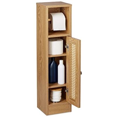 Relaxdays Toiletpapierhouder op standaard, bruin, 80 x 20,5 x 21 cm Relaxdays Toiletpapierhouder op standaard, bruin, 80 x 20,5 x 21 cm