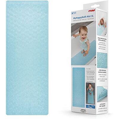 Reer MyHappyBath Mat XL babybadmat, antislip oppervlak, walvissen, 97 x 36 cm Reer MyHappyBath Mat XL babybadmat, antislip oppervlak, walvissen, 97 x 36 cm