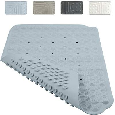 Spirella Ruby Antibacteriële antislip douchemat met zuignappen, blauw, ca. 70 x 40 cm Spirella Ruby Antibacteriële antislip douchemat met zuignappen, blauw, ca. 70 x 40 cm