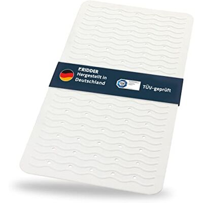 RIDDER Playa 683010-350 Badmat, antislip, synthetisch rubber, wit, 38 x 80 cm RIDDER Playa 683010-350 Badmat, antislip, synthetisch rubber, wit, 38 x 80 cm