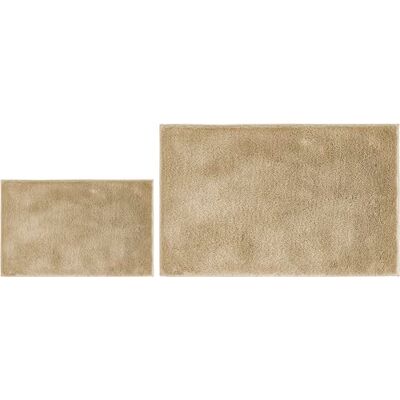 andiamo Florida Set van 2 antislip badmatten Zacht en pluizig Antislip en wasbare badmat 40 x 60 cm + 60 x 100 cm Taupe andiamo Florida Set van 2 antislip badmatten Zacht en pluizig Antislip en wasbare badmat 40 x 60 cm + 60 x 100 cm Taupe