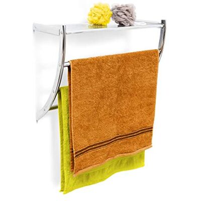 Relaxdays 10020133 handdoekrek wandrek badkamer toilet handdoek staal chroom h x b x d 43 x 56 x 23 cm opslag zilver Relaxdays 10020133 handdoekrek wandrek badkamer toilet handdoek staal chroom h x b x d 43 x 56 x 23 cm opslag zilver