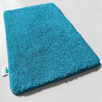 casa pura Grote badmat, hoogpolig, zacht, pluizig, antislip, machinewasbaar, turquoise, 80 x 150 cm casa pura Grote badmat, hoogpolig, zacht, pluizig, antislip, machinewasbaar, turquoise, 80 x 150 cm