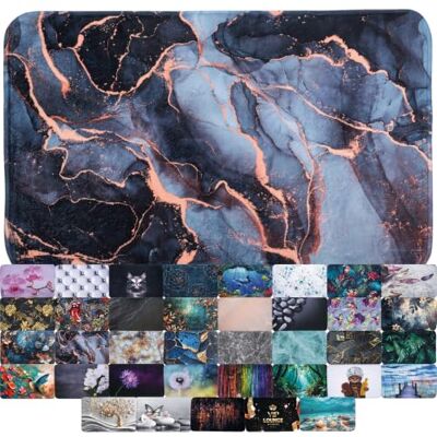 Sanilo Badmat naar keuze, zeer zacht en antislip, wasbaar en sneldrogend, abstract marmer, 50 x 80 cm Tapis de douche absorbant et très doux, à séchage rapide et lavable Sanilo Badmat naar keuze, zeer zacht en antislip, wasbaar en sneldrogend, abstract marmer, 50 x 80 cm Tapis de douche absorbant et très doux, à séchage rapide et lavable