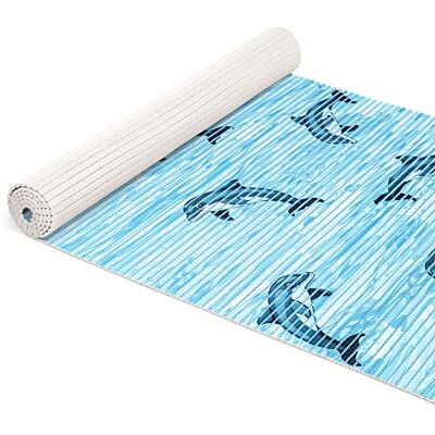 ANRO Badmat, douche, toilet, zachte schuimstof, antislip, dolfijnen, blauw, 120 x 65 cm ANRO Badmat, douche, toilet, zachte schuimstof, antislip, dolfijnen, blauw, 120 x 65 cm