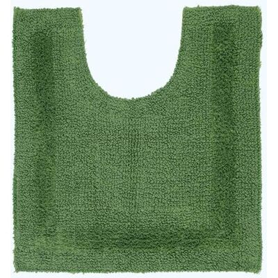 HOMESCAPES Badmat van hoogwaardig katoen, groen, 50 x 55 cm, met omkeerbaar design, met uitsparing HOMESCAPES Badmat van hoogwaardig katoen, groen, 50 x 55 cm, met omkeerbaar design, met uitsparing