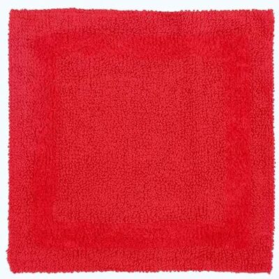 HOMESCAPES Douchemat van katoen, douchemat, 50 x 50 cm, rode badmat HOMESCAPES Douchemat van katoen, douchemat, 50 x 50 cm, rode badmat