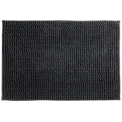 MSV Chenille badmat met lange pool, 50 x 80 cm, donkergrijs MSV Chenille badmat met lange pool, 50 x 80 cm, donkergrijs