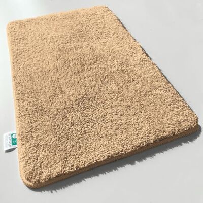 casa pura Sky Soft Badmat, hoogpolig, zacht, pluizig, shaggy-look, antislip, wasbaar, getest op schadelijke stoffen, 16 kleuren en 6 maten, beige, 70 x 120 cm casa pura Sky Soft Badmat, hoogpolig, zacht, pluizig, shaggy-look, antislip, wasbaar, getest op schadelijke stoffen, 16 kleuren en 6 maten, beige, 70 x 120 cm
