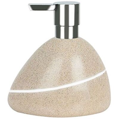 Spirella Vloeibare zeepdispenser "Etna", polyhars, lotiondispenser met doseerder van verchroomd ABS, inhoud 400 ml, zand Spirella Vloeibare zeepdispenser "Etna", polyhars, lotiondispenser met doseerder van verchroomd ABS, inhoud 400 ml, zand