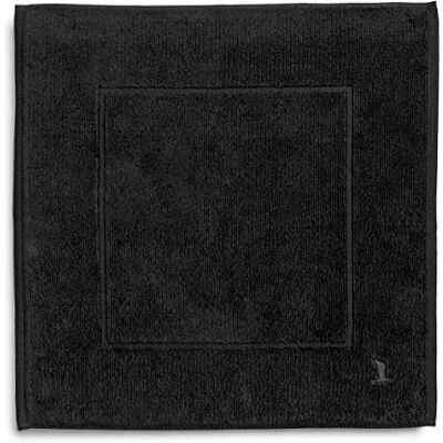 Möve Superwuschel badmat 60 x 60 cm gemaakt van 100% katoen, zwart Möve Superwuschel badmat 60 x 60 cm gemaakt van 100% katoen, zwart