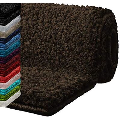 casa pura Sky Soft Badmat , zachte en pluizige hoogpolige badmat, antislip, wasbaar, tests doorstaan, 16 kleuren in 6 maten, bruin, 70 x 120 cm casa pura Sky Soft Badmat , zachte en pluizige hoogpolige badmat, antislip, wasbaar, tests doorstaan, 16 kleuren in 6 maten, bruin, 70 x 120 cm