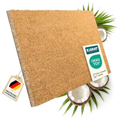 casa pura Tapis de Porte Antidérapant en Fibre de Coco, Usage Intensif, Absorbant, Dense Velours Résistant (17 mm-100x200 cm), Entrée casa pura Tapis de Porte Antidérapant en Fibre de Coco, Usage Intensif, Absorbant, Dense Velours Résistant (17 mm-100x200 cm), Entrée