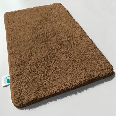 casa pura Grote badmat, hoogpolig, zacht en pluizig, antislip, machinewasbaar, bruin, 60 x 50 cm casa pura Grote badmat, hoogpolig, zacht en pluizig, antislip, machinewasbaar, bruin, 60 x 50 cm