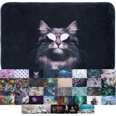 Sanilo Antislip badmat (Cool Cat, 50 x 80 cm) Absorberende en zeer zachte douchemat, sneldrogend en wasbaar Sanilo Antislip badmat (Cool Cat, 50 x 80 cm) Absorberende en zeer zachte douchemat, sneldrogend en wasbaar