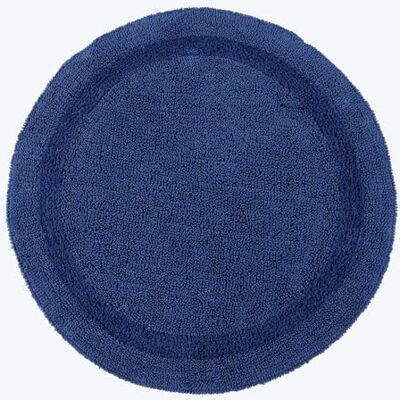 HOMESCAPES Badmat, rond, luxueus, 1600 g/m², extra zacht, 100% katoen, omkeerbaar, antislip, wasbaar, super absorberend, sneldrogend, rond, blauw HOMESCAPES Badmat, rond, luxueus, 1600 g/m², extra zacht, 100% katoen, omkeerbaar, antislip, wasbaar, super absorberend, sneldrogend, rond, blauw