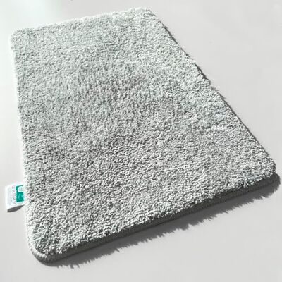 casa pura Sky Soft Badmat, hoogpolig, zacht en pluizig, badmat in Shaggy-look, antislip, wasbaar, Oeko-Tex 100 gecertificeerd, zilvergrijs, 50 x 60 cm casa pura Sky Soft Badmat, hoogpolig, zacht en pluizig, badmat in Shaggy-look, antislip, wasbaar, Oeko-Tex 100 gecertificeerd, zilvergrijs, 50 x 60 cm