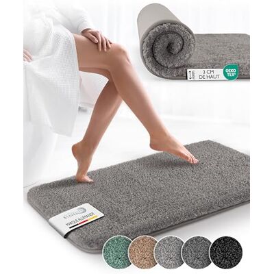 Beautissu Badmat Antislip 100x60 cm BeauMare FL Hoogpolig Tapijt in Shaggy Look geschikt voor Vloerverwarming Zachte Microvezel Badmat voor Douche, Badkuip en WC Badmat Grijs Beautissu Badmat Antislip 100x60 cm BeauMare FL Hoogpolig Tapijt in Shaggy Look geschikt voor Vloerverwarming Zachte Microvezel Badmat voor Douche, Badkuip en WC Badmat Grijs