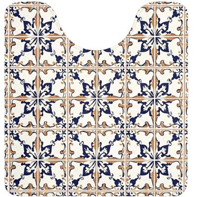 OnlyWow © WC-mat, contour accessoire, decoratie, decoratie 55 x 60 cm – absorberend, antislip, wasbaar, antislip, klassieke badkuip, met patroon, kleurrijk OnlyWow © WC-mat, contour accessoire, decoratie, decoratie 55 x 60 cm – absorberend, antislip, wasbaar, antislip, klassieke badkuip, met patroon, kleurrijk