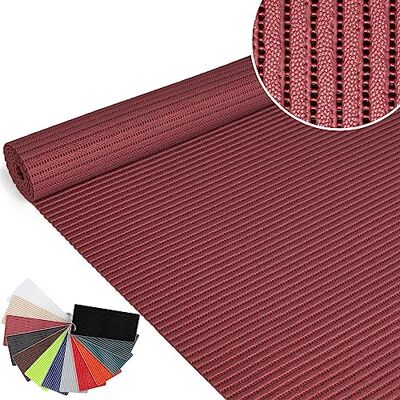 ANRO Badmat van zacht schuim, antislip, effen, bordeauxrood, 100 x 130 cm ANRO Badmat van zacht schuim, antislip, effen, bordeauxrood, 100 x 130 cm