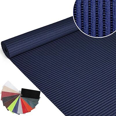 ANRO Badmat van zacht schuim, antislip, effen, blauw, 350 x 130 cm ANRO Badmat van zacht schuim, antislip, effen, blauw, 350 x 130 cm