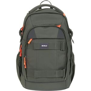 Lässig Bold schooltas met reflectoren en in hoogte verstelbare rug/schoolrugzak, olijfgroen, één maat, moderne stijl Lässig Bold schooltas met reflectoren en in hoogte verstelbare rug/schoolrugzak, olijfgroen, één maat, moderne stijl