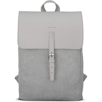 Expatrié Anouk Elegante stadsrugzak voor dames, 10 liter, canvas en leer, waterdicht, grijs, eenheidsmaat Eén maat Expatrié Anouk Elegante stadsrugzak voor dames, 10 liter, canvas en leer, waterdicht, grijs, eenheidsmaat Eén maat