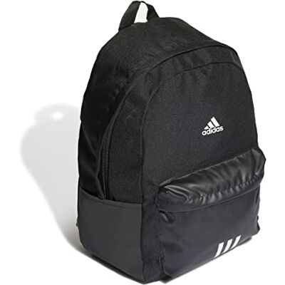 Adidas Mixte Classic Badge of Sport 3-Stripes Backpack, Black/White, One size Adidas Mixte Classic Badge of Sport 3-Stripes Backpack, Black/White, One size