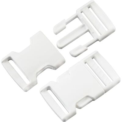 AERZETIX Set van 6 gespen met snelsluiting voor rugzak lus 25 mm bagage outdoor uitrusting schouderriem riem kleur wit kunststof AERZETIX Set van 6 gespen met snelsluiting voor rugzak lus 25 mm bagage outdoor uitrusting schouderriem riem kleur wit kunststof