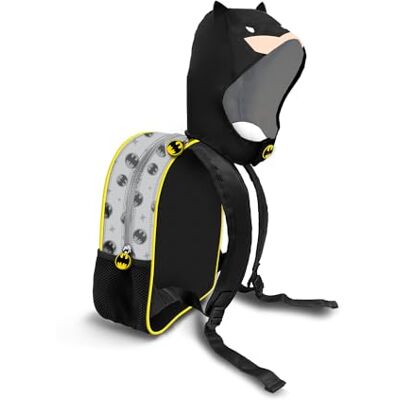 KARACTERMANIA Batman Chibi Hood rugzak met capuchon, grijs, 26 x 31 cm, inhoud 8,5 l, grijs, eenheidsmaat, grijs., Chibi rugzak met capuchon KARACTERMANIA Batman Chibi Hood rugzak met capuchon, grijs, 26 x 31 cm, inhoud 8,5 l, grijs, eenheidsmaat, grijs., Chibi rugzak met capuchon
