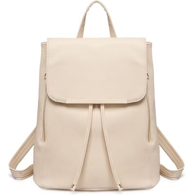 Miss Lulu Rugzak Dagrugzak Vrouwen Tas Schoudertas School rugzakken (Beige) Miss Lulu Rugzak Dagrugzak Vrouwen Tas Schoudertas School rugzakken (Beige)