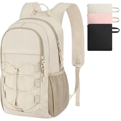 Generic 15 liter nylon rugzak met verstelbare riem, lichte en opvouwbare wandelrugzak voor dames en heren, Wit., Casual Generic 15 liter nylon rugzak met verstelbare riem, lichte en opvouwbare wandelrugzak voor dames en heren, Wit., Casual