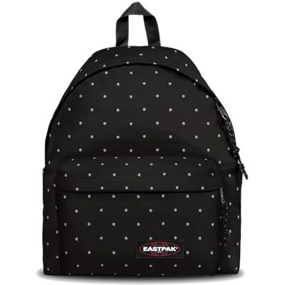 Eastpak Padded Pak'r rugzak, 24 l (40 x 30 x 18 cm), robuust en waterafstotend, lichte schooltas en reistas met gevoerde schouderbanden, DOTS BLACK SILVER Eastpak Padded Pak'r rugzak, 24 l (40 x 30 x 18 cm), robuust en waterafstotend, lichte schooltas en reistas met gevoerde schouderbanden, DOTS BLACK SILVER