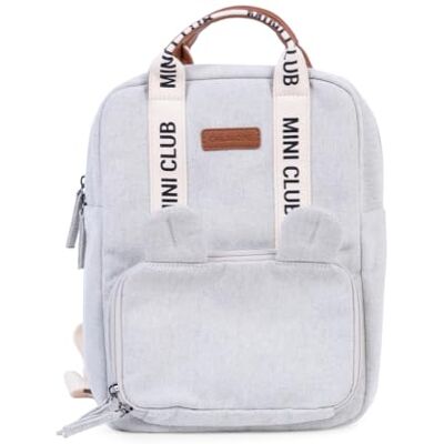 Childhome , Rugzak voor baby's, kinderrugzak, kleuterschool, koeltas, lunchboxvak, robuust, materiaal katoen, My First Bag, 7 l, mini-club, handtekening, ecru Childhome , Rugzak voor baby's, kinderrugzak, kleuterschool, koeltas, lunchboxvak, robuust, materiaal katoen, My First Bag, 7 l, mini-club, handtekening, ecru