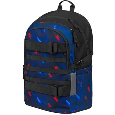 Baagl Schoolrugzak voor jongens, meisjes, tieners, skateboardrugzak, kinderrugzak met laptopvak en borstband voor school, school, Indigo Baagl Schoolrugzak voor jongens, meisjes, tieners, skateboardrugzak, kinderrugzak met laptopvak en borstband voor school, school, Indigo