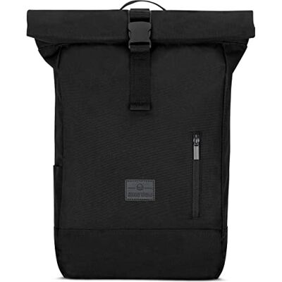 Johnny Urban Rolltop Rugzak Dames & Heren "Robin" Rugzakken van Gerecyclede PET Flessen Duurzame Roll top van Hoge Kwaliteit 18-22 liter Rugtas Waterafstotend, Flexibel met Laptopvak, Zwart, one size Johnny Urban Rolltop Rugzak Dames & Heren "Robin" Rugzakken van Gerecyclede PET Flessen Duurzame Roll top van Hoge Kwaliteit 18-22 liter Rugtas Waterafstotend, Flexibel met Laptopvak, Zwart, one size