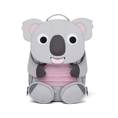 Affenzahn Petit Ami Ergonomische rugzak voor kinderen van 1 tot 3 jaar, reflecterend, met tongtrekker en naamplaatje, Koala, grijs, eenheidsmaat Affenzahn Petit Ami Ergonomische rugzak voor kinderen van 1 tot 3 jaar, reflecterend, met tongtrekker en naamplaatje, Koala, grijs, eenheidsmaat