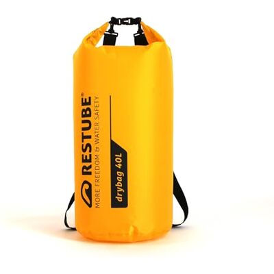 restube Drybag waterdichte tas, premium kwaliteit voor ultieme bescherming, veelzijdig en ruim, ideaal voor reizen, wandelen, wateractiviteiten, 100% waterdicht en duurzaam, 40 liter, Geel. restube Drybag waterdichte tas, premium kwaliteit voor ultieme bescherming, veelzijdig en ruim, ideaal voor reizen, wandelen, wateractiviteiten, 100% waterdicht en duurzaam, 40 liter, Geel.