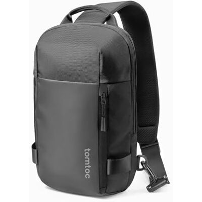 tomtoc Compacte EDC Sling Bag, Minimalistische Borst Schouder Rugzak Crossbody Tas voor 11 inch iPad Pro 2021 met Toetsenbord Waterbestendig Lichtgewicht Casual Daypack voor Tactische Reizen Werk Sport, Zwart Compatible iPad Pro/Air 11" M5/M4, iPad A16, tomtoc Compacte EDC Sling Bag, Minimalistische Borst Schouder Rugzak Crossbody Tas voor 11 inch iPad Pro 2021 met Toetsenbord Waterbestendig Lichtgewicht Casual Daypack voor Tactische Reizen Werk Sport, Zwart Compatible iPad Pro/Air 11" M5/M4, iPad A16,