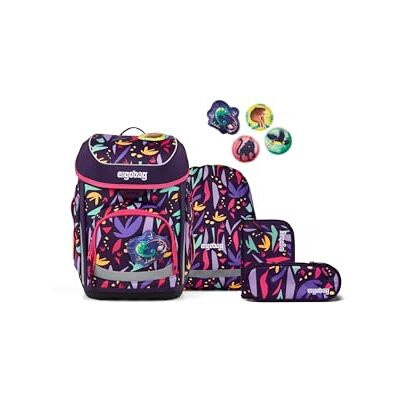ergobag Cube schoolrugzakset, ergonomisch, klassiek, 5-delig, eerste jaar, Ambärzones lila, Eén maat, Schooltas set ergobag Cube schoolrugzakset, ergonomisch, klassiek, 5-delig, eerste jaar, Ambärzones lila, Eén maat, Schooltas set