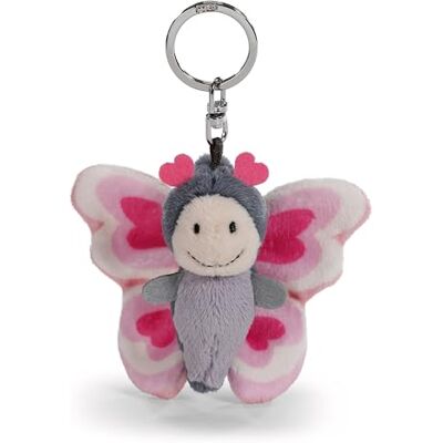 NICI 62624 Sleutelhanger met vlinder, Love pluche, 6 cm, roze, trouwe metgezel voor rugzak of andere tas, voor groot en klein NICI 62624 Sleutelhanger met vlinder, Love pluche, 6 cm, roze, trouwe metgezel voor rugzak of andere tas, voor groot en klein