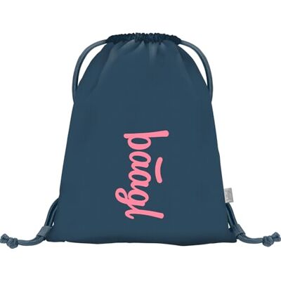 Baagl Gymtas voor meisjes en vrouwen, schoenentas, sporttas, school- en kleuterschoolrugzak, sportrugzak, Roze logo, L, Ontwerper Baagl Gymtas voor meisjes en vrouwen, schoenentas, sporttas, school- en kleuterschoolrugzak, sportrugzak, Roze logo, L, Ontwerper