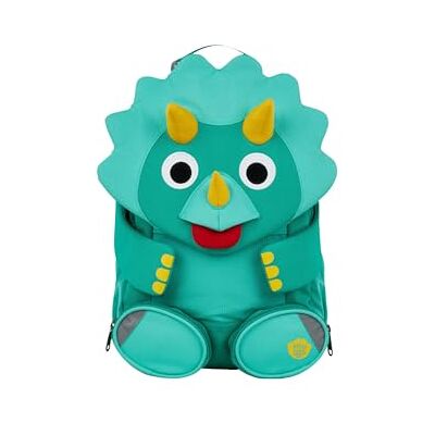 Affenzahn Kleine kinderrugzak 1 tot 3 jaar van gerecyclede flessen groene kikker (afz-nes-001-014) maat 25 cm, Groene dinosaurus, L, Draagtas Affenzahn Kleine kinderrugzak 1 tot 3 jaar van gerecyclede flessen groene kikker (afz-nes-001-014) maat 25 cm, Groene dinosaurus, L, Draagtas