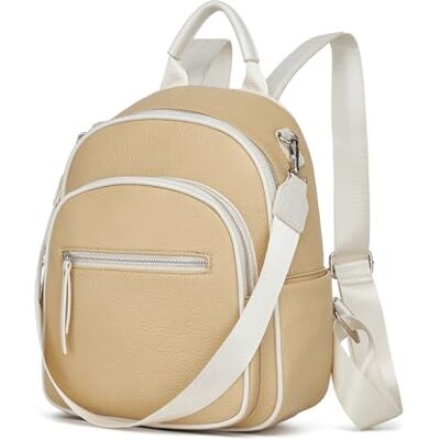 Miss Lulu Kleine rugzak voor dames, schoolrugzak, PU-leer, kleine waterdichte rugzak, elegante mini-handtas voor vrije tijd, school, reizen, werk, geel Miss Lulu Kleine rugzak voor dames, schoolrugzak, PU-leer, kleine waterdichte rugzak, elegante mini-handtas voor vrije tijd, school, reizen, werk, geel