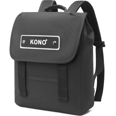 Kono Casual laptoprugzak voor dames en heren, uniseks, licht, schooltas, waterdichte rugzak voor outdoorsporten, schooltas, casual computerrugzak, zwart., informeel Kono Casual laptoprugzak voor dames en heren, uniseks, licht, schooltas, waterdichte rugzak voor outdoorsporten, schooltas, casual computerrugzak, zwart., informeel